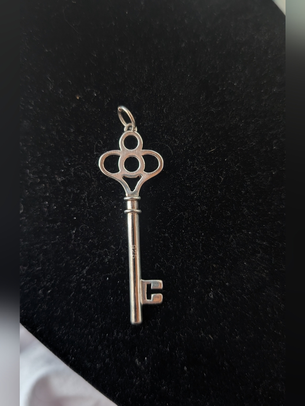 STERLING Silver Key Charm Pendant - Picture 3 of 8